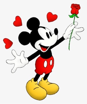 Archive Christopher Zamora, Mickey Mouse - Mickey Mouse With Rose - Transparent PNG Free Download