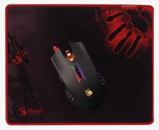 Bloody Q8181s Neon X'glide Gaming Mouse Bundle - A4tech Bloody Q81 Neon Xglide Mouse - Transparent PNG Free Download
