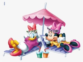 Minnie Mouse And Daisy Duck Disney Daisy Beach Clipart - Minnie Mouse Daisy Duck Beach Clipart - Transparent PNG Free Download