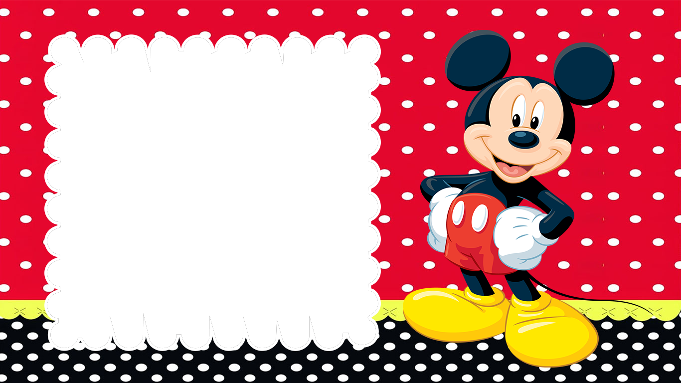 Invitaciones De Mickey Mouse - Plantillas Para Invitaciones De Mickey Mouse - Transparent PNG Free Download