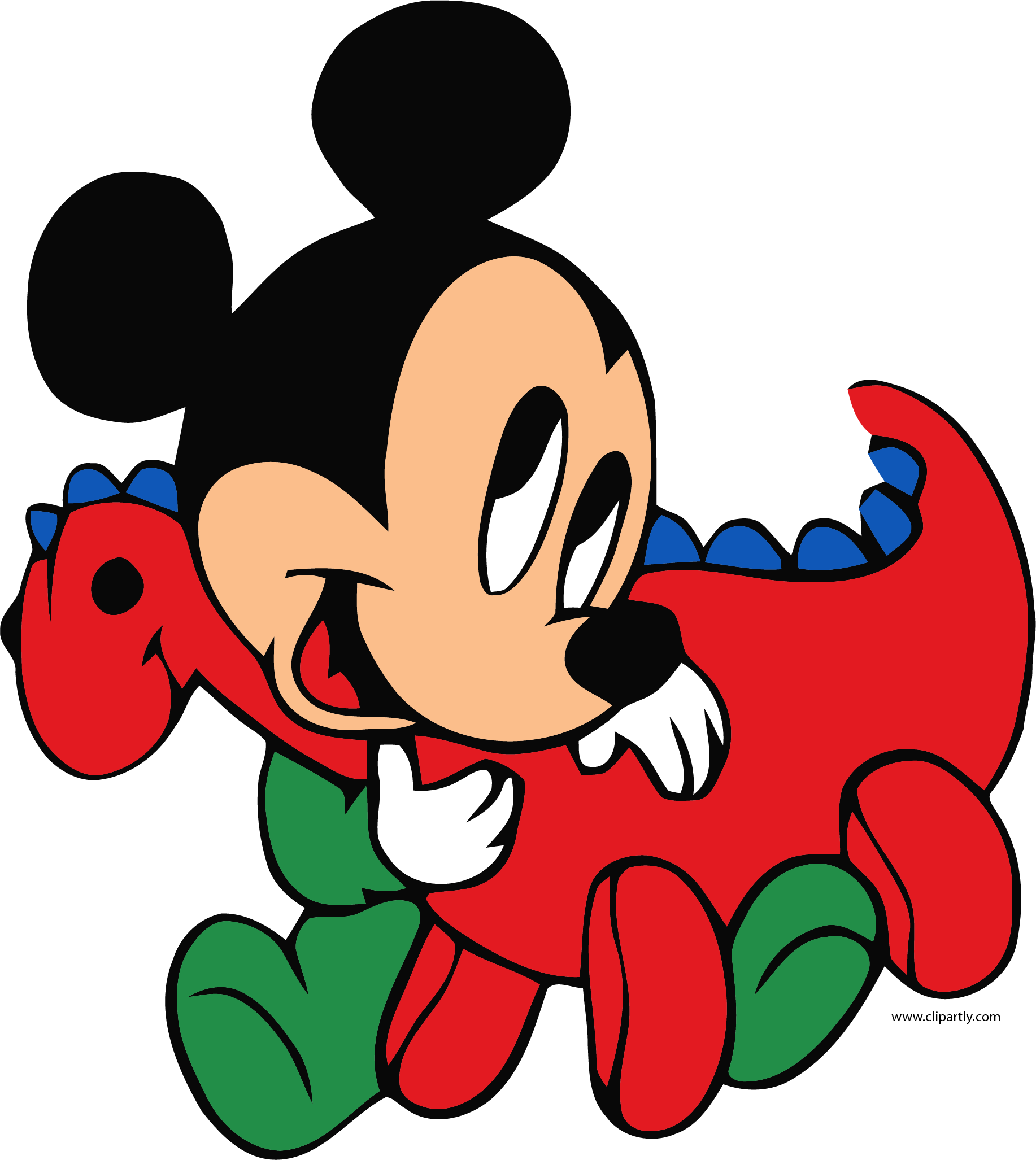 Baby Mickey Dinosaur Doll Wallpaper Clipart Png - Baby Mickey Mouse Red - Transparent PNG Free Download