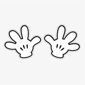 Glove Clipart Cute - Guantes De Mickey Mouse Moldes - Transparent PNG Free Download