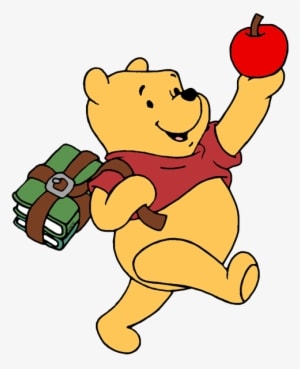 Goofy Winnie The Pooh Going To School - Mickey Mouse Pooh Cartoon - Transparent PNG Free Download