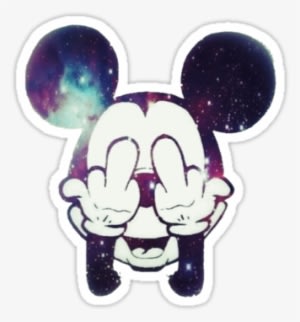 By Pirruswag - Mickey Mouse With Middle Finger - Transparent PNG Free Download