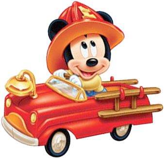 Fire Truck Free Clipart Clipartcow - Mickey Mouse Fire Truck Png - Transparent PNG Free Download