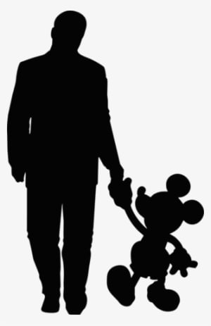 Mickey Head Silhouette Png Banner Freeuse - Walt Disney And Mickey Mouse Silhouette - Transparent PNG Free Download