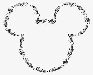 Pix For Mickey Face Silhouette - Transparent Png Mickey Mouse Ears Silhouette - Transparent PNG Free Download