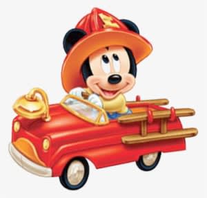 Fire Truck Free Clipart Clipartcow - Mickey Mouse Fire Truck Png - Transparent PNG Free Download