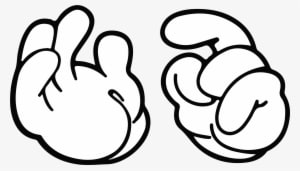 Freeuse Download Png Minnie Goofy Hand Banner Freeuse - Mano Mickey Mouse Png - Transparent PNG Free Download