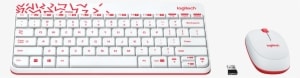 Logitech Wireless Keyboard And Mouse Red Mk240 - Transparent PNG Free Download