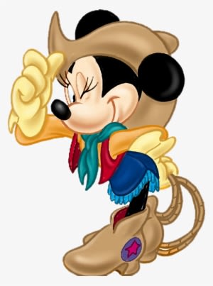 Mickey And Friends - Clipart Minnie Mouse Cowgirl - Transparent PNG Free Download