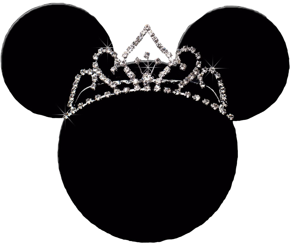 Tumblr Png Black - Mickey Mouse Ears With Crown - Transparent PNG Free Download