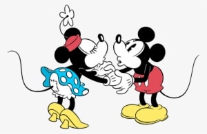 Kiss Clipart Mickey Minnie - Old Fashioned Mickey And Minnie Mouse - Transparent PNG Free Download