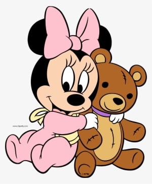 Minnie Bebe Png - Baby Minnie Mouse Teddy Bear - Transparent PNG Free Download