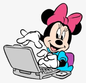 Minnie-laptop - Minnie Mouse Computer Coloring Pages - Transparent PNG Free Download