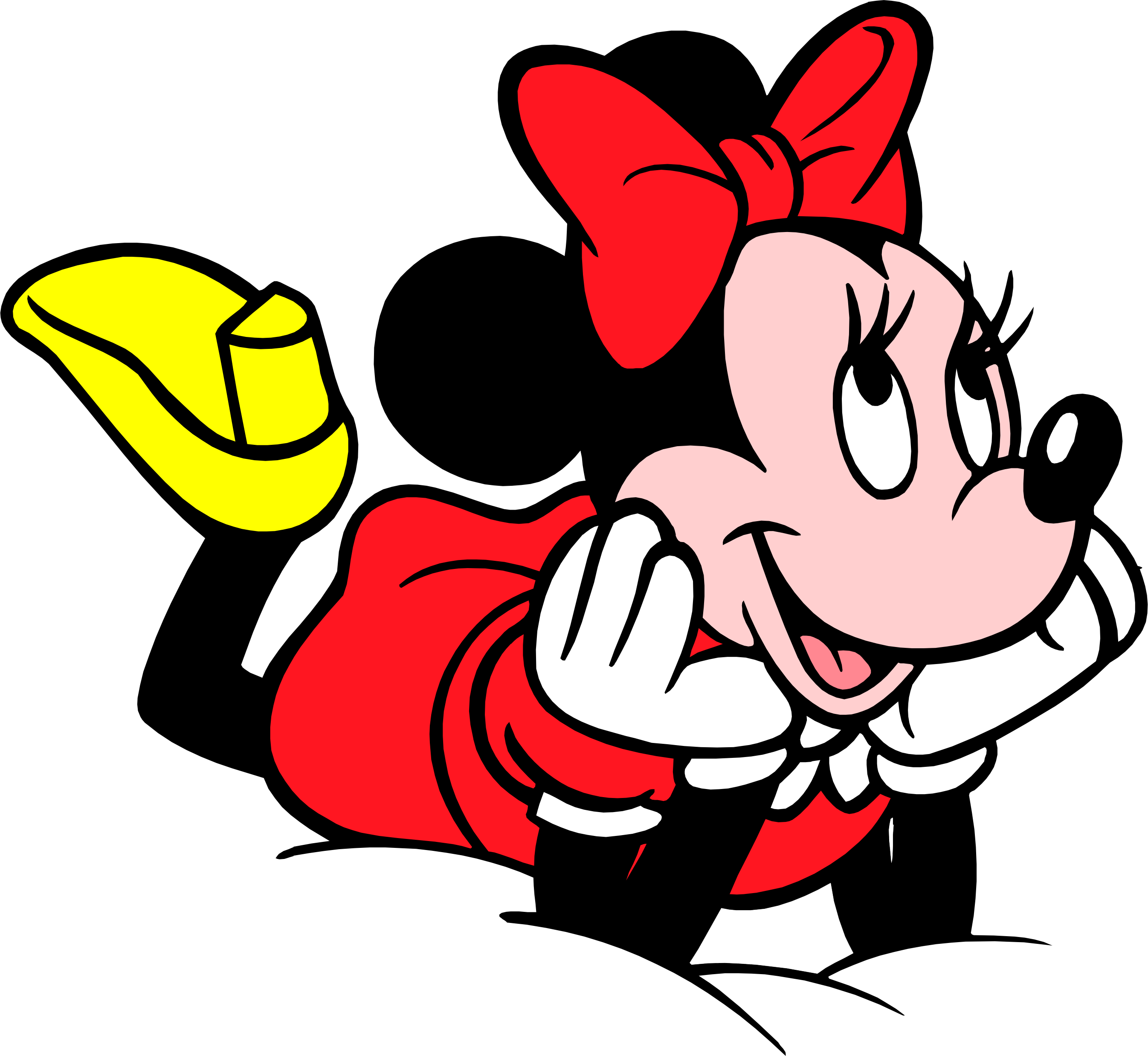 Minnie Mouse Laying - Transparent PNG Free Download
