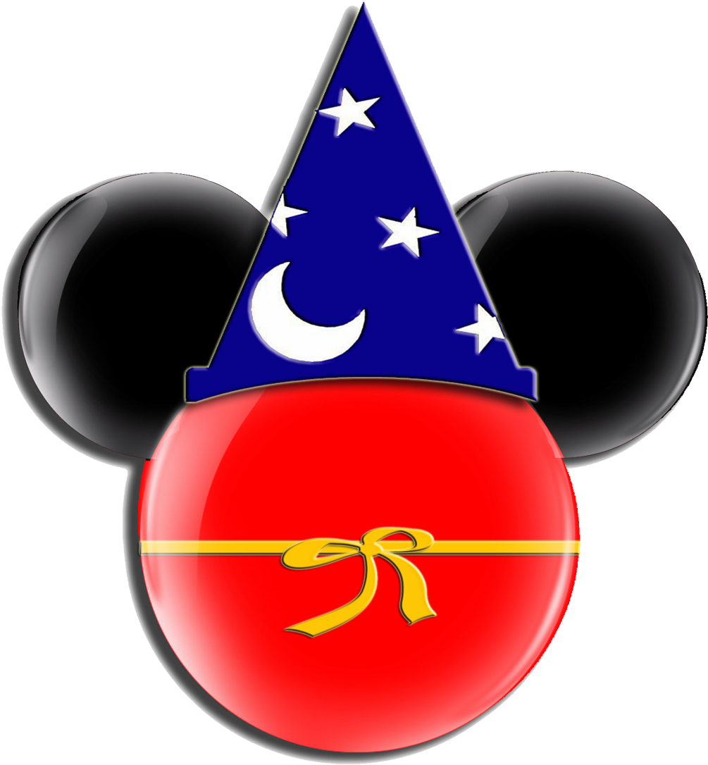 Sorcerer Hat Mickey Ears, Sorcerer Mickey Ears Clipart - Sorcerer Mickey Mouse Head - Transparent PNG Free Download