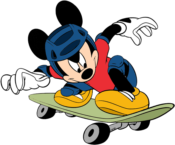 Disney Skateboarding Clip Art Disney Clip Art Galore - Mickey Mouse Skateboard - Transparent PNG Free Download