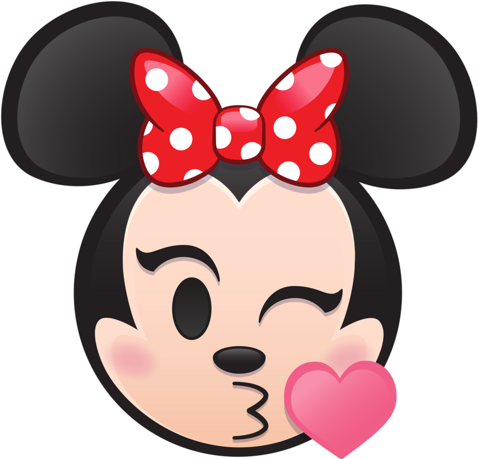 Minnie Kiss - Disney Emoji Minnie Mouse - Transparent PNG Free Download