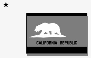 California Republic State Flag Mouse Pad - Transparent PNG Free Download