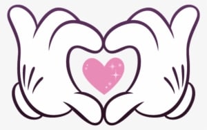 Love Disney Sweet Heart Mickey Mickeymouse Hands Cute - Mickey Mouse - Transparent PNG Free Download