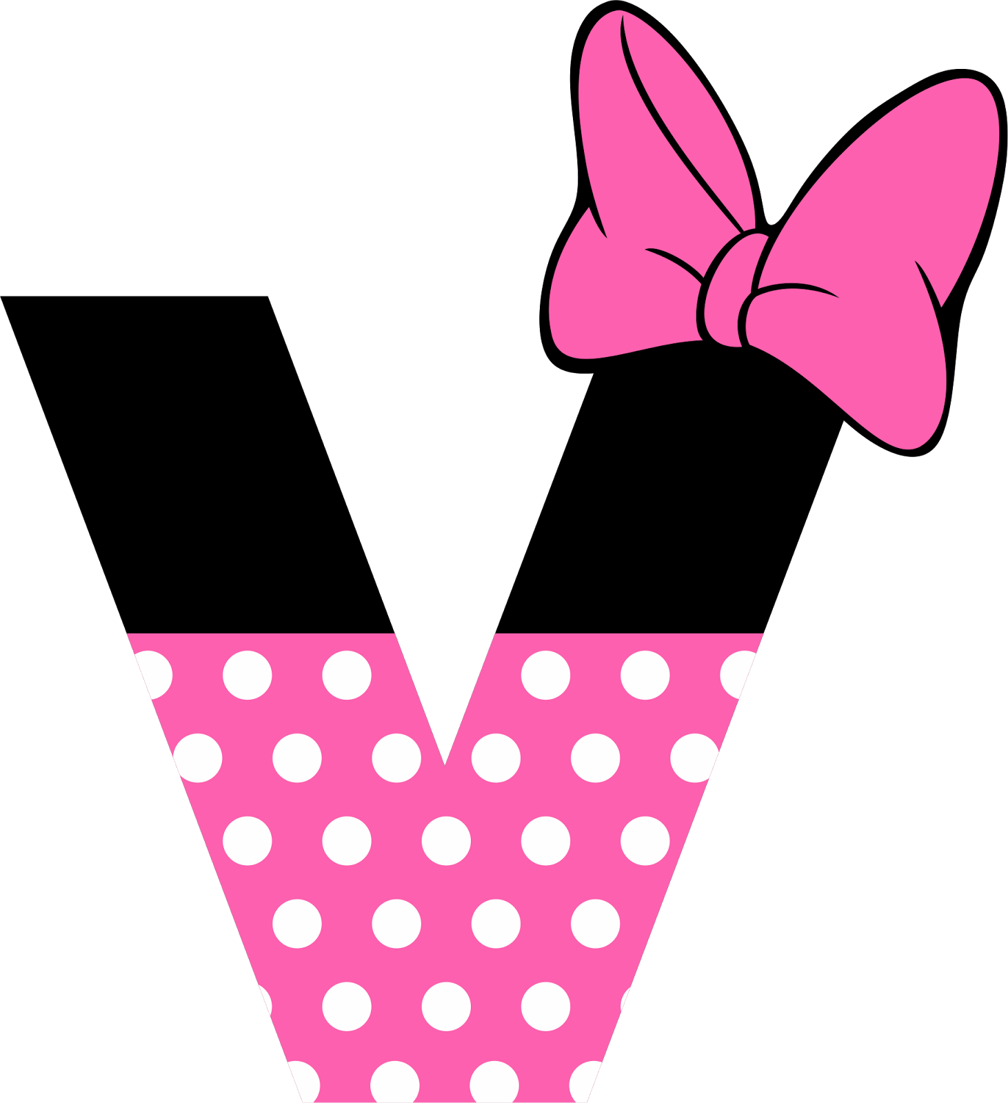 Precioso Alfabeto Tipo Minnie Rosa - Letras De Minnie Mouse - Transparent PNG Free Download