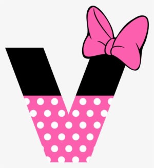 Precioso Alfabeto Tipo Minnie Rosa - Letras De Minnie Mouse - Transparent PNG Free Download
