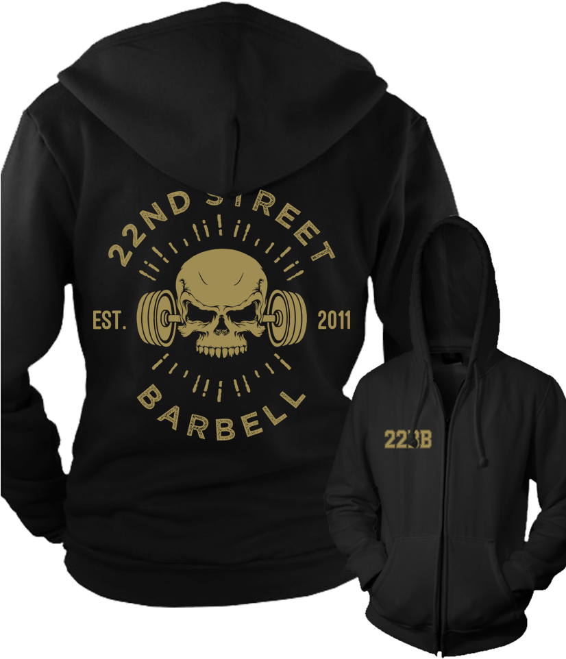 22bb "gold Skull" Zip Up Hoodie - Tribal Skull On Black Mouse Pad - Transparent PNG Free Download