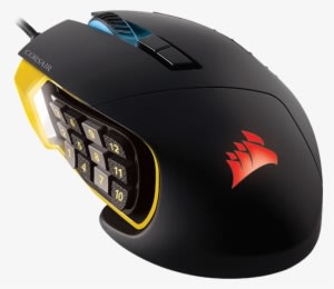 ( - Corsair Scimitar Gaming Mouse Yellow - Transparent PNG Free Download