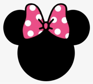 Minnie Pink Polka Dot Bow - Minnie Mouse Silhouette Vector - Transparent PNG Free Download
