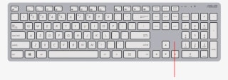 The Low Profile Keyboard Measures An Ultra Thin 11mm - Asus W5000 Wireless Keyboard And Mouse Set - Transparent PNG Free Download