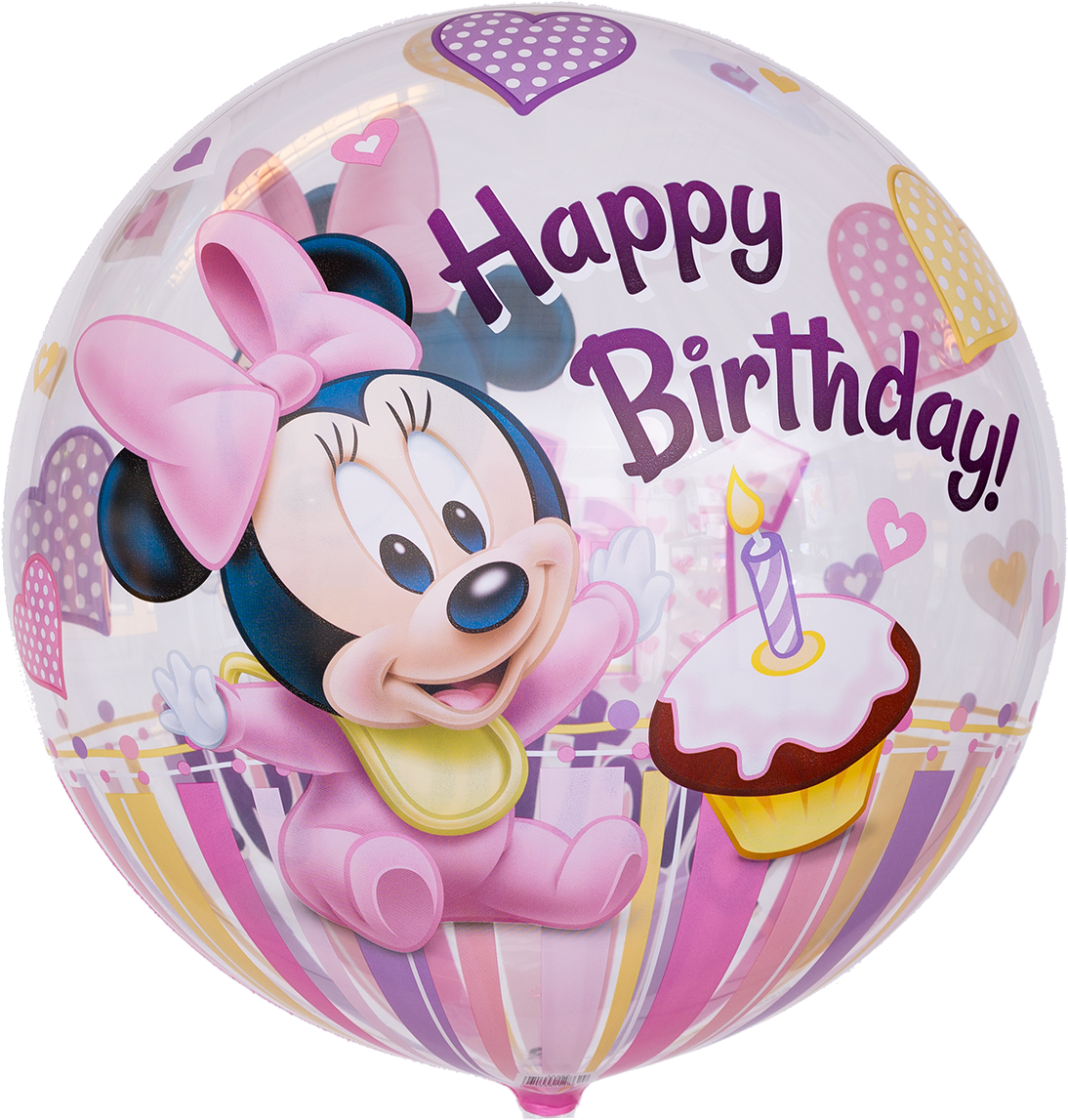 Bubble Ballon Motiv Quot Minnie Maus Quot Ballongruesse - Happy 1st Birthday Girl Minnie Mouse - Transparent PNG Free Download