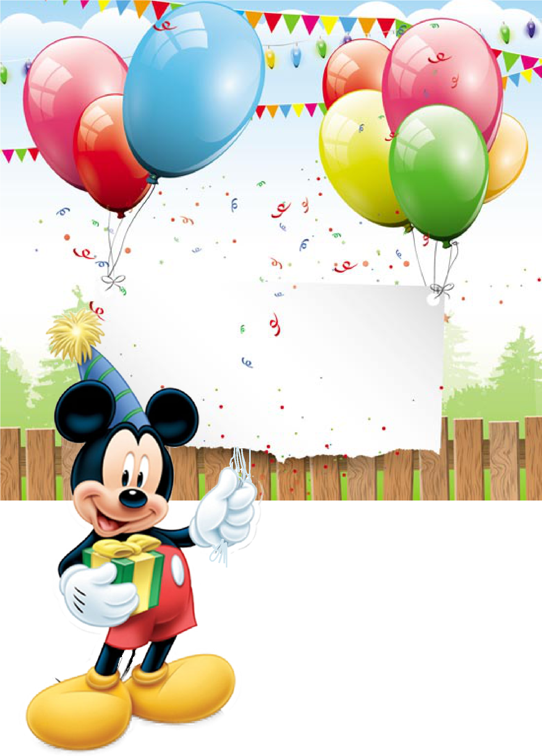 Mickey Mouse Party Cartoon - Transparent PNG Free Download