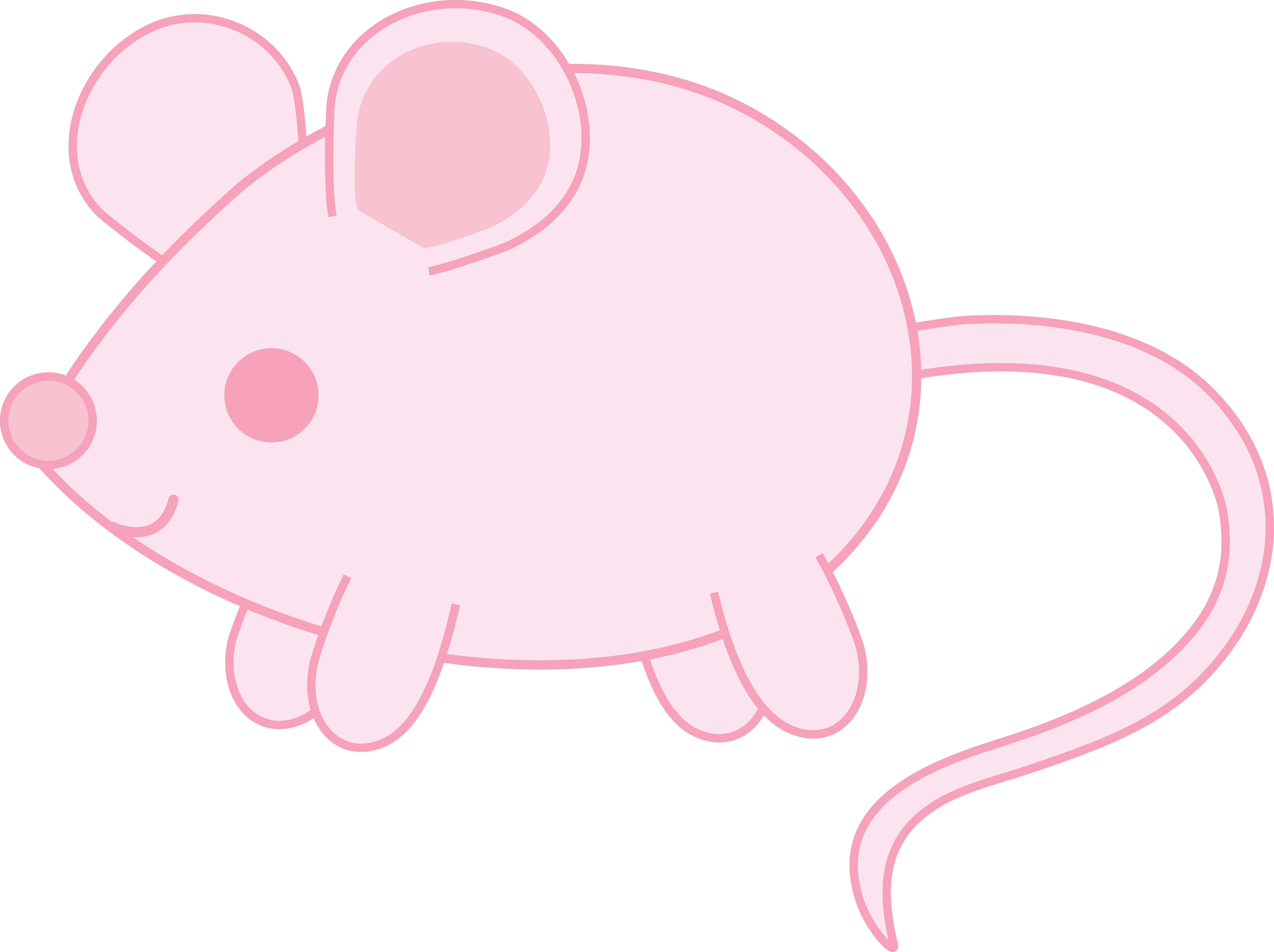 6384 X 4771 7 - Clip Art Pink Mouse - Transparent PNG Free Download