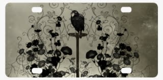 Crow With Flowers On Vintage Background Classic License - Mouse - Transparent PNG Free Download