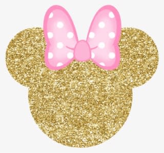#minniemouse #glitter #bow #goldpink #pink #gold - Minnie Mouse Background Pink Gold - Transparent PNG Free Download