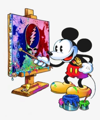 Grateful Dead, Stationeries, Drawstring Bags, Pencil - Disney Comic With Mickey Mouse - Transparent PNG Free Download