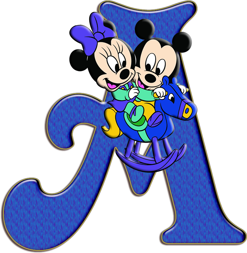 Alfabeto Decorativo Minnie Png - Mickey And Minnie Mouse Baby - Transparent PNG Free Download