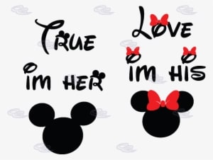 Love Text Clipart Minnie Mouse - True Love Mickey And Minnie - Transparent PNG Free Download