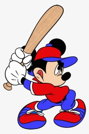 Mickey Mouse Baseball Batter - Mickey Baseball - Transparent PNG Free Download