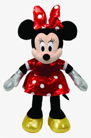 Minnie Mouse Red Sparkle Beanie Babies - Sparkle Minnie And Mickey Beanie Babies - Transparent PNG Free Download