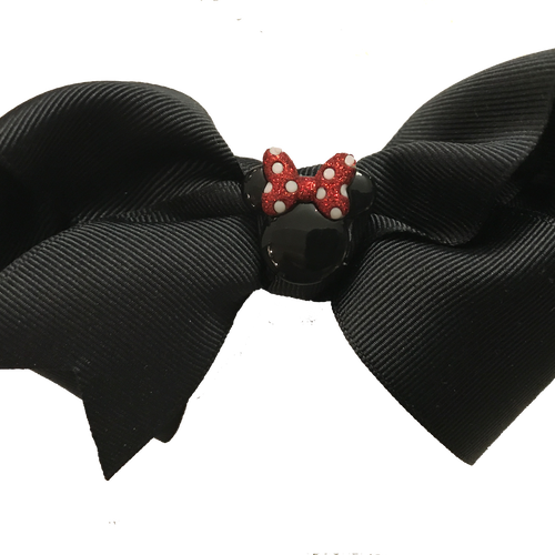 Minnie Mouse Hair Bow On French Barrette - Satin - Transparent PNG Free Download