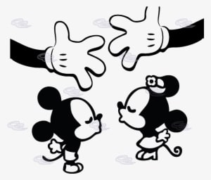 The Gallery For > Mickey Mouse Hands Png - Mickey Minnie Kiss Love - Transparent PNG Free Download