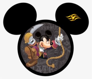 Pirate W Logo Dc - Pirates In Mickey Head Silhouette - Transparent PNG Free Download