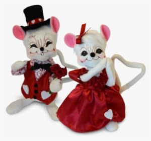 Valentine Boy & Girl Mouse Couple - Stuffed Toy - Transparent PNG Free Download