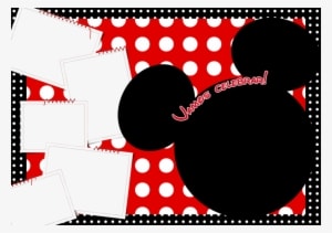 Convite Da Minnie Vermelha Com Moldura Clipart Minnie - Molduras Convite Minnie Vermelha - Transparent PNG Free Download