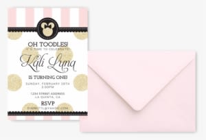 Minnie Mouse Baby Birthday Invitations Dcmediadesign1 - Envelope - Transparent PNG Free Download