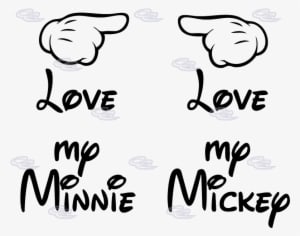 Mickey Mouse Hands Pointing - I'm His Minnie Or I'm Her Mickey Wedding Honeymoon - Transparent PNG Free Download
