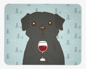 Black Labrador Retriever Drink Wine Mouse Pad, Lab - Dog - Transparent PNG Free Download
