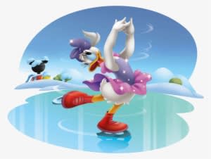 Mickey Mouse Clubhouse Clipart Banner Transparent Library - Disney Characters Ice Skating - Transparent PNG Free Download